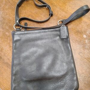 Vintage Coach 9457 Chelsea Slim Crossbody Legacy Bag Black Leather Purse